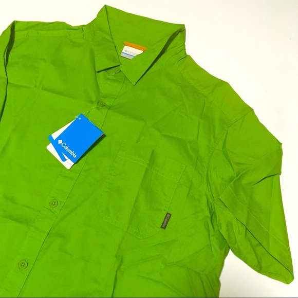 NWT Columbia Sportswear S/S Casual Button Down Front Shirt Men’s Sz XL Green NEW - Picture 3 of 7